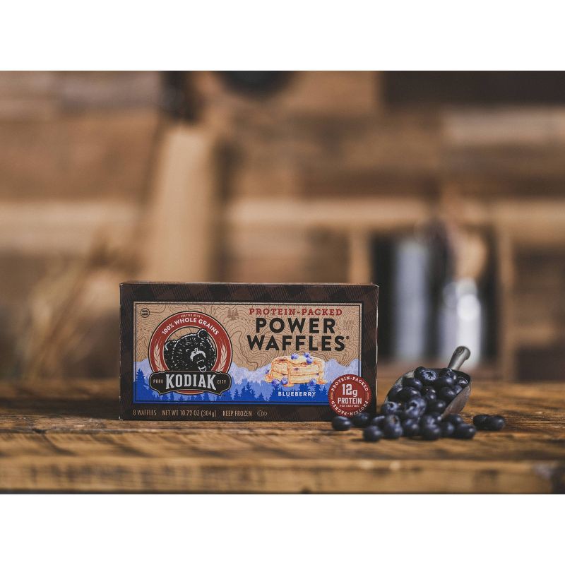 slide 5 of 6, Kodiak Cakes Kodiak Protein-Packed Power Waffles Blueberry Frozen Waffles - 8ct, 8 ct