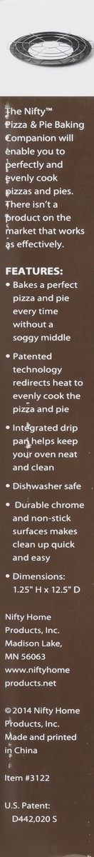 slide 4 of 4, Nifty Pizza & Pie Baking Companion 1 ea, 1 ea