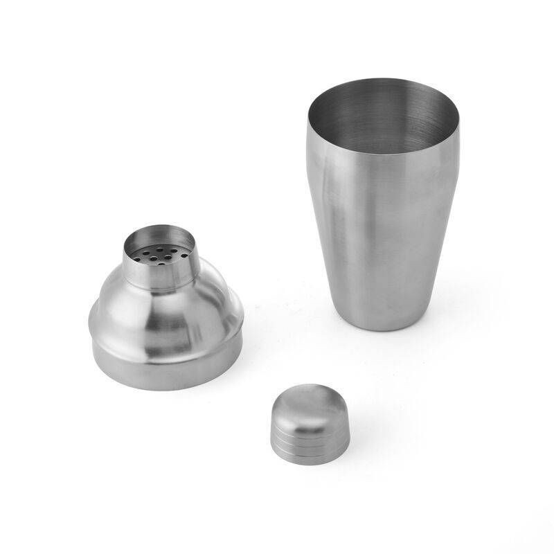 slide 10 of 10, Houdini 16oz Stainless Steel Cocktail Shaker: Silver Drink Mixer, Dishwasher-Safe, 8.15" Height, 16oz Capacity, 16 oz