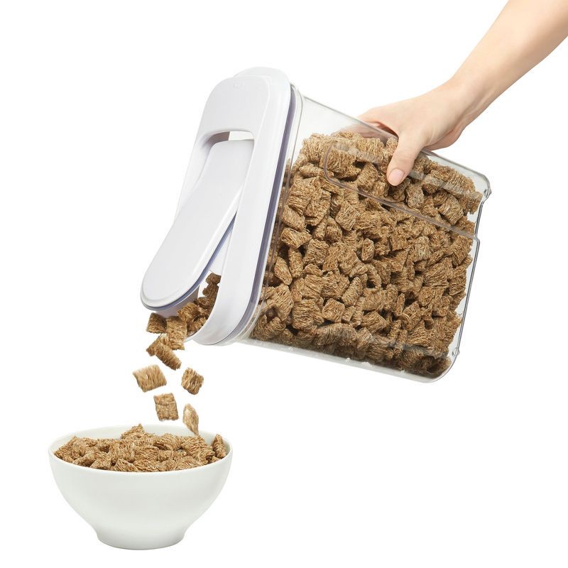 slide 6 of 11, OXO POP 4.5qt Airtight Large Cereal Dispenser: Ergonomic Grip, Easy-Pour Spout, Dishwasher-Safe Parts, 4.5 qt