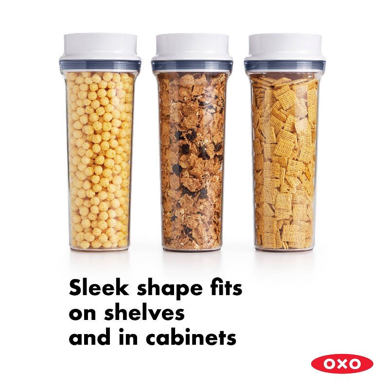 slide 9 of 11, OXO POP 4.5qt Airtight Large Cereal Dispenser: Ergonomic Grip, Easy-Pour Spout, Dishwasher-Safe Parts, 4.5 qt