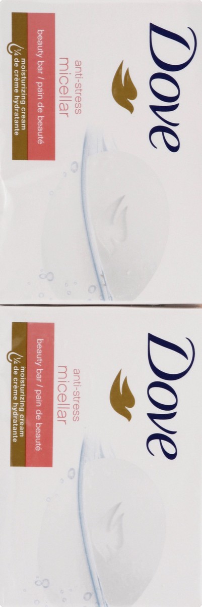 slide 3 of 6, Dove Anti-Stress Micellar Water Beauty Bar, 6 ct