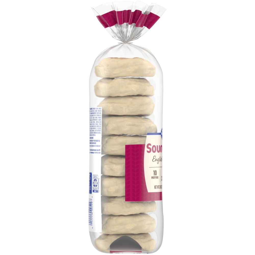 slide 5 of 5, Kroger Sourdough English Muffins 10 Count, 20 oz