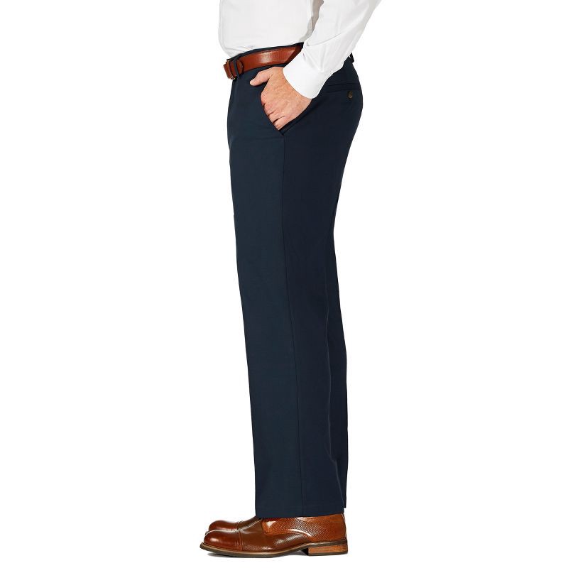 slide 4 of 5, Haggar H26 Men's Tailored Fit Stretch Suit Pants - Blue 36x32: Check Pattern, Straight Leg, Mid Rise, 1 ct