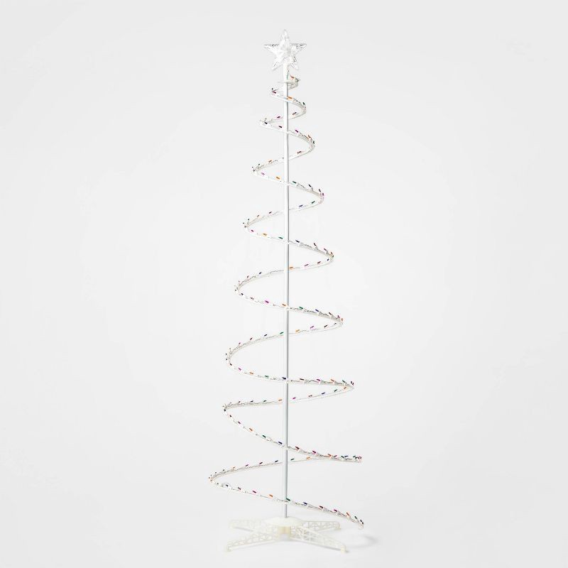 slide 1 of 2, 6' Incandescent Spiral Tree Christmas Novelty Sculpture Light Multicolor - Wondershop, 1 ct