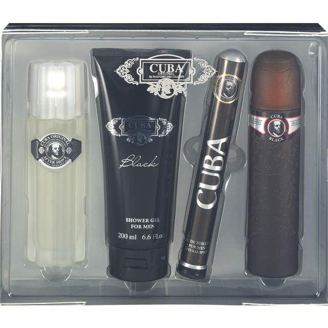 slide 1 of 1, Cuba Black By Cuba For Men - 4 Pc Gift Set, 1 ct