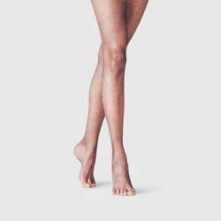 Women's Micro Fishnet Tights - A New Day™ Black L/XL: Diamond Pattern, High Waisted, Sheer Nylon-Spandex Blend