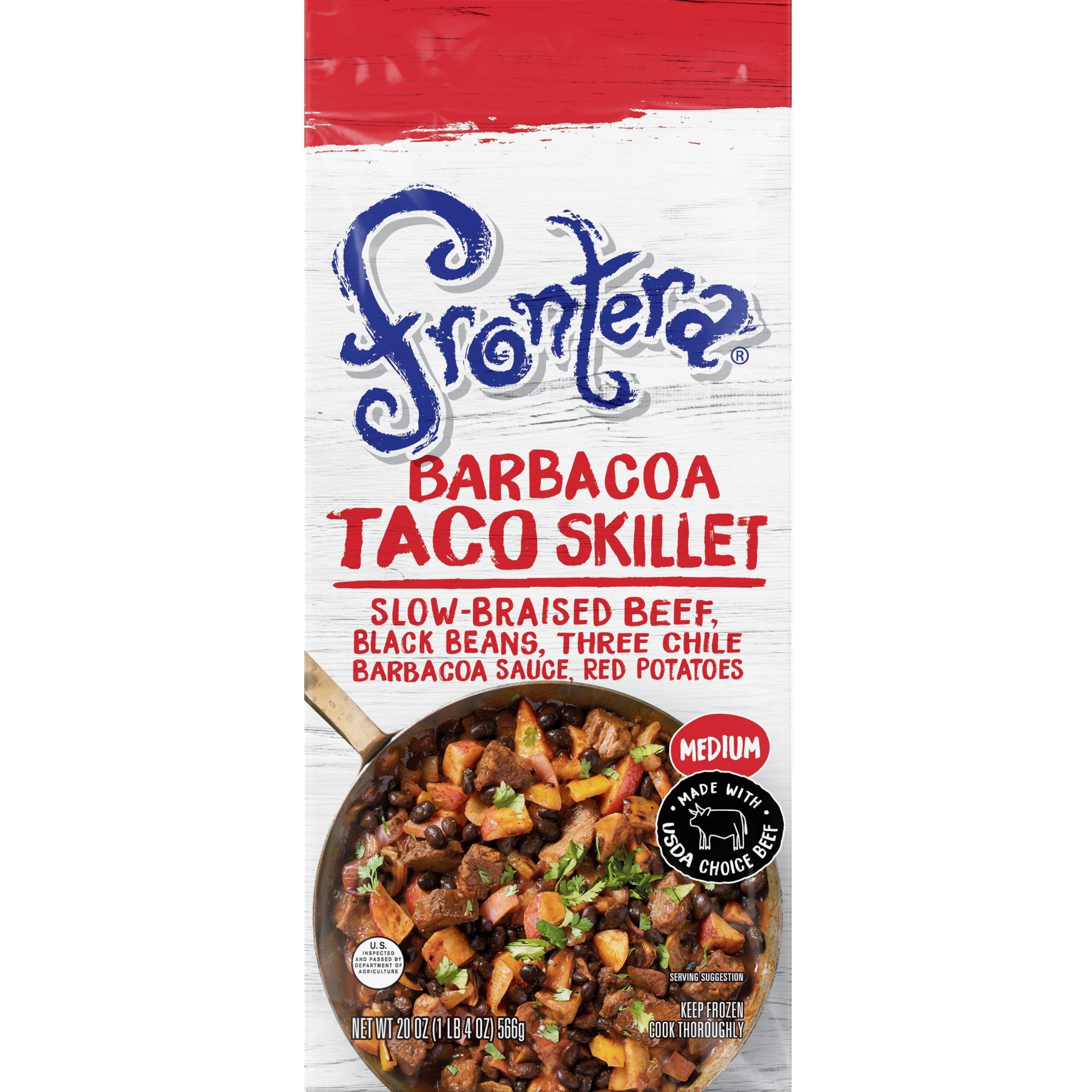 slide 1 of 3, Frontera Foods Frontera Frozen Barbacoa Taco Skillet, 20 oz