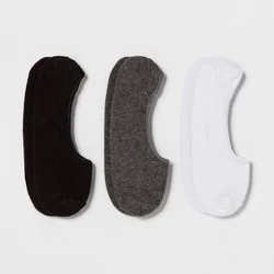 Women's 3pk Liner Socks - A New Day™ Black/Charcoal/White 4-10