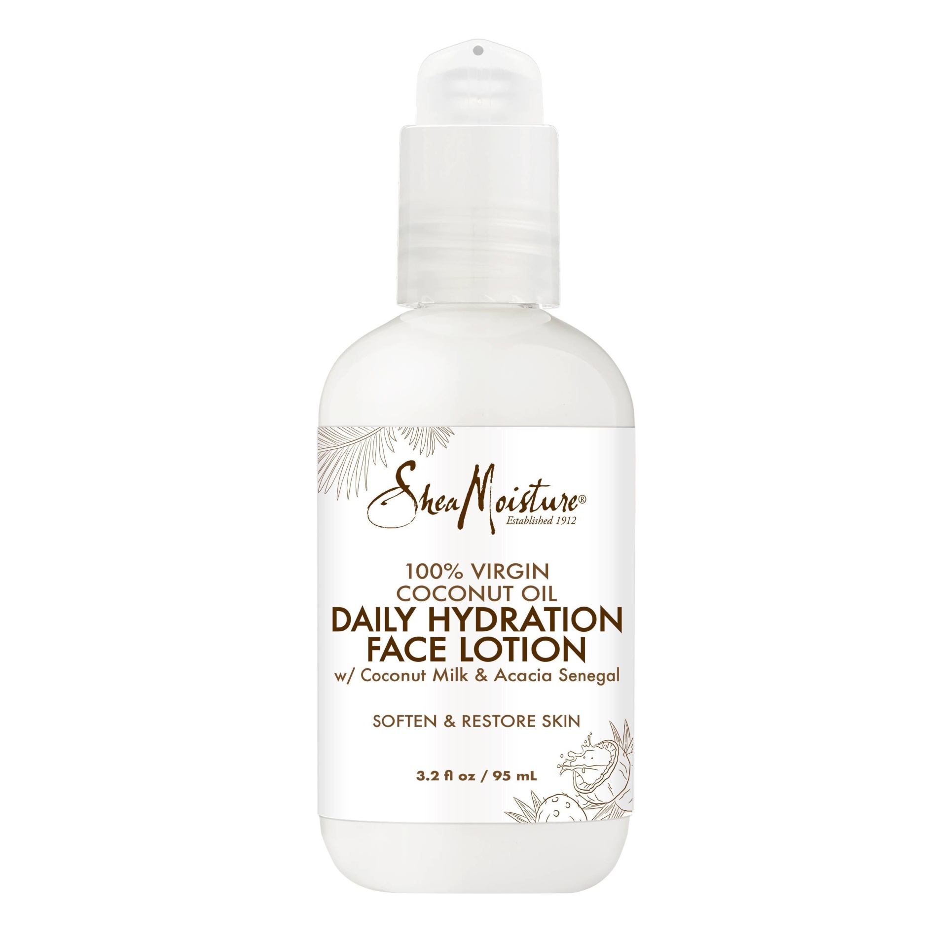 slide 1 of 5, SheaMoisture 100% Virgin Coconut Oil Daily Hydration Face Lotion - 3.2 fl oz, 3.2 fl oz