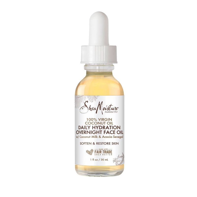 slide 2 of 4, SheaMoisture 100% Virgin Coconut Oil Daily Hydration Overnight Face Oil - 1 fl oz, 1 fl oz