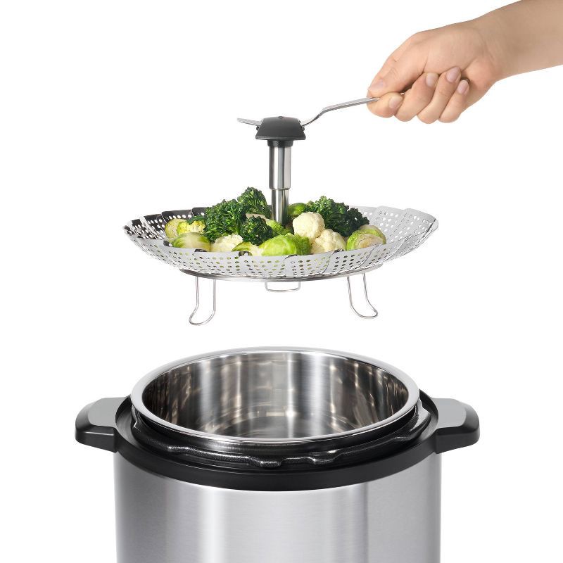 slide 11 of 13, OXO Stainless Steel Steamer with Extendable Handle: Best Kitchen & Vegetable Steamer Basket, Dishwasher-Safe, Silver, 1 ct