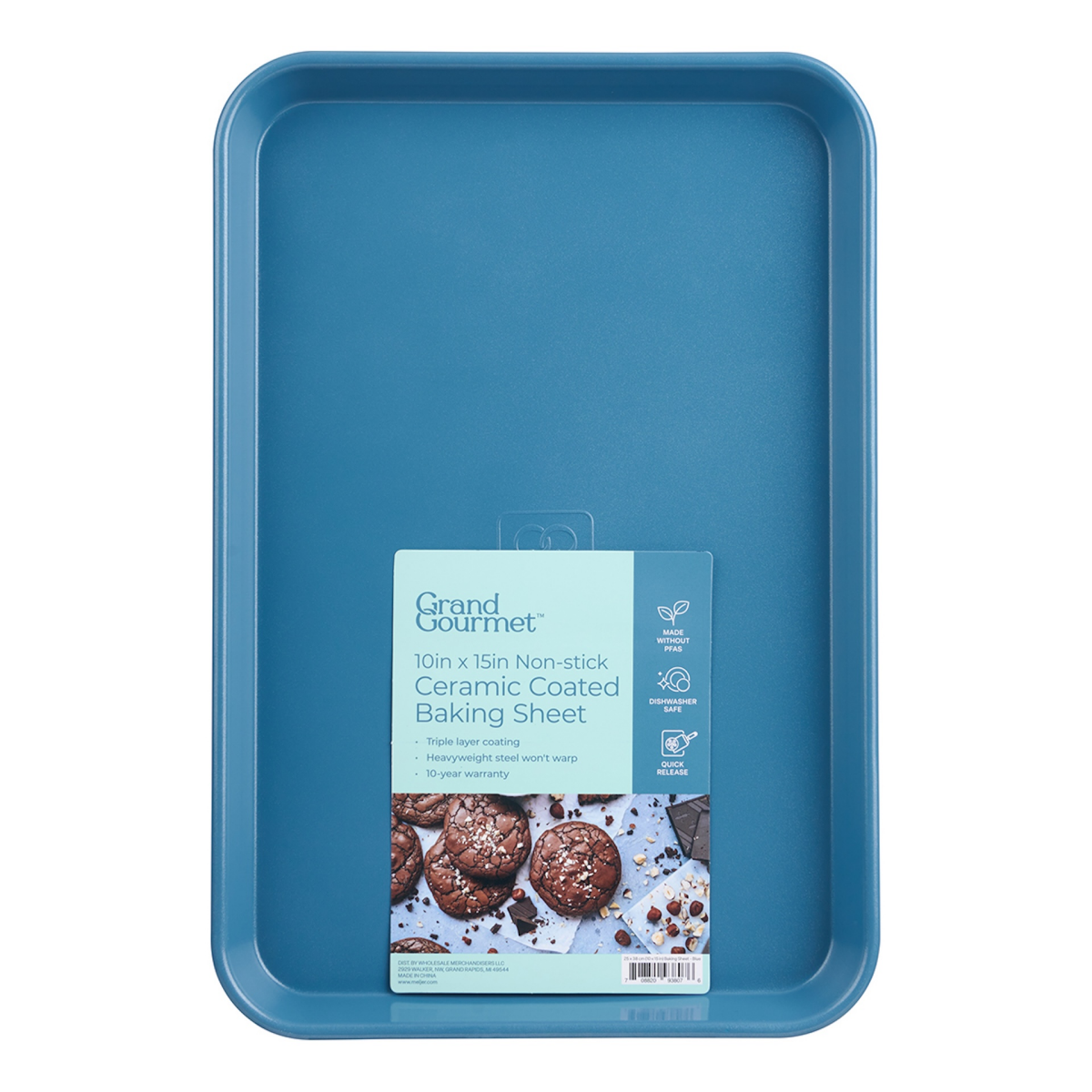 slide 1 of 5, Grand Gourmet Non-Stick Ceramic Coated 10in x 15in Baking Sheet (Light Blue), 10 in
