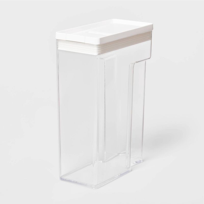 slide 1 of 5, 17c Cereal Plastic Food Storage Container - Brightroom: Stackable, BPA-Free, 138oz Capacity, Clear & White, 138 oz