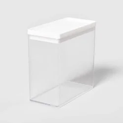 12.6c Tall Rectangle Plastic Food Storage Container - Brightroom: Stackable Cereal & Rice Storage, 8" H