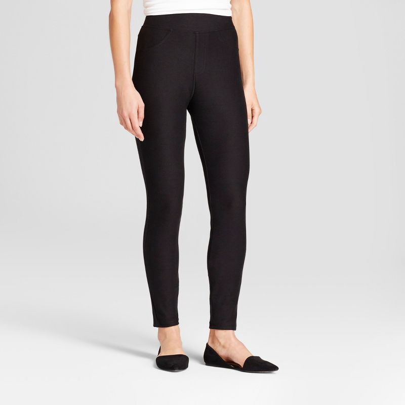 slide 1 of 2, Women's High-Waist Jeggings - A New Day™ Black XL, 1 ct