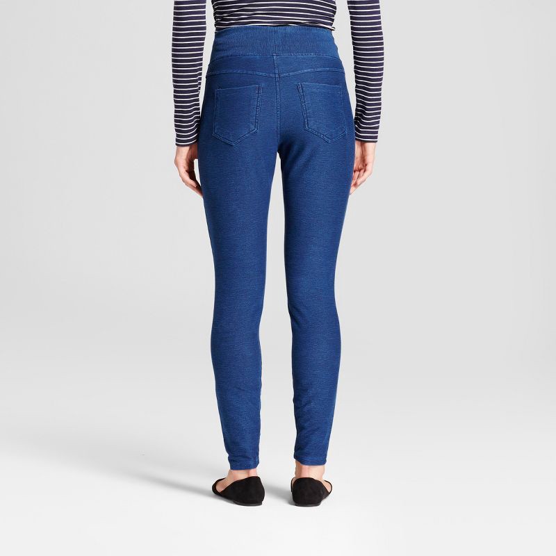 slide 2 of 2, Women's High-Waist Jeggings - A New Day™ Blue S: Knit, Ankle Length, 1 ct
