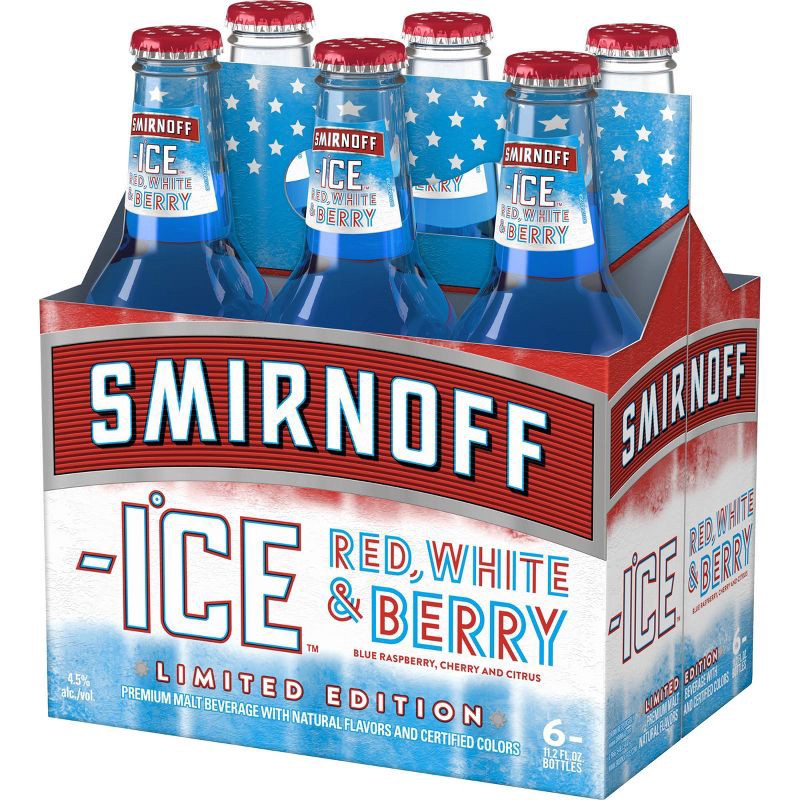 slide 12 of 14, Smirnoff Ice Red White & Berry - 6pk/11.2 fl oz Bottles, 6 ct; 11.2 fl oz