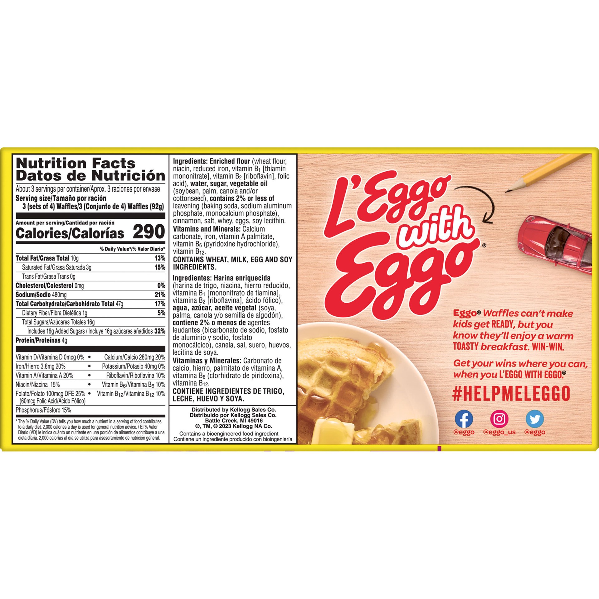 slide 4 of 5, Eggo Minis Frozen Waffle Bites, Cinnamon Toast, 10.75 oz, 10 Count, Frozen, 10.75 oz