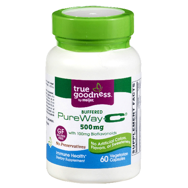 slide 1 of 1, True Goodness Buffered PureWay-C, 60 ct; 500 mg