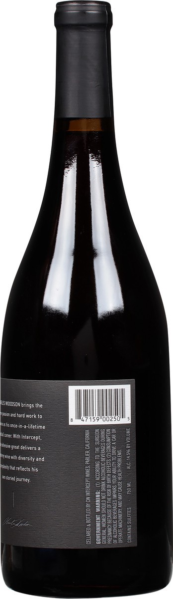 slide 8 of 9, Charles Woodson's Intercept Santa Barbara County Pinot Noir 750 ml, 750 ml