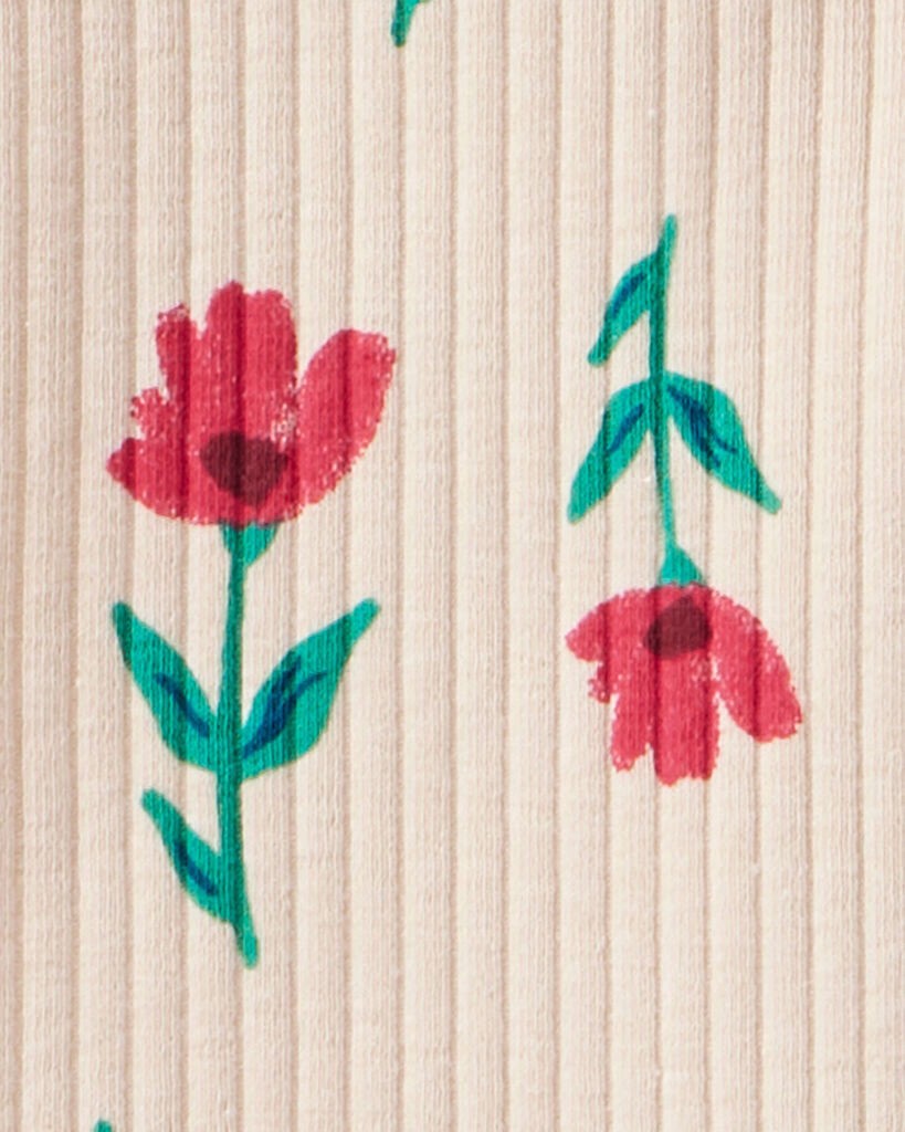 slide 4 of 4, Carters Toddler Girl Floral Windmill French Terry Long-Sleeve Tee & Pant Set - Red Red 4T, 1 ct