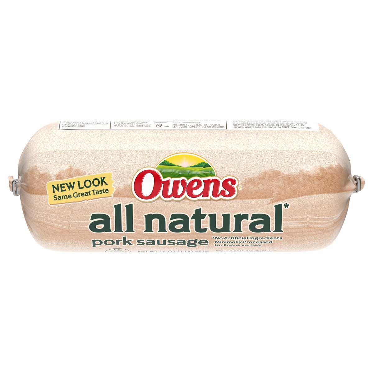 slide 1 of 12, Owens Naturally! Original Recipe Pork Sausage, 16 oz, 12 oz