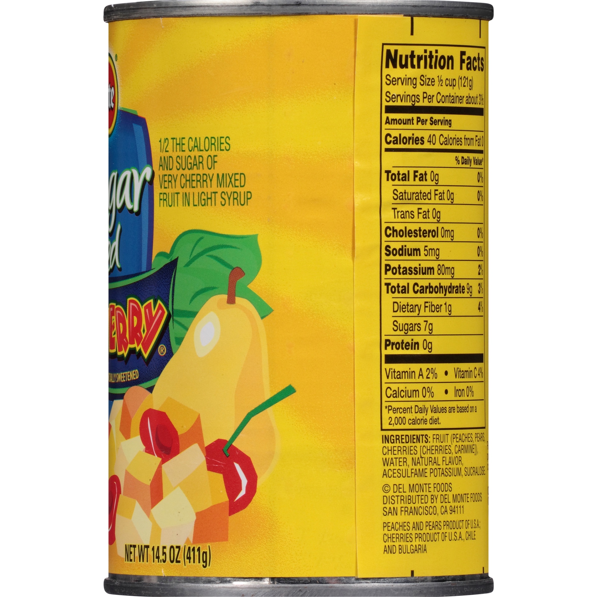 slide 5 of 6, Del Monte Very Cherry No Sugar Added Mixed Fruit 14.5 oz, 14.5 oz