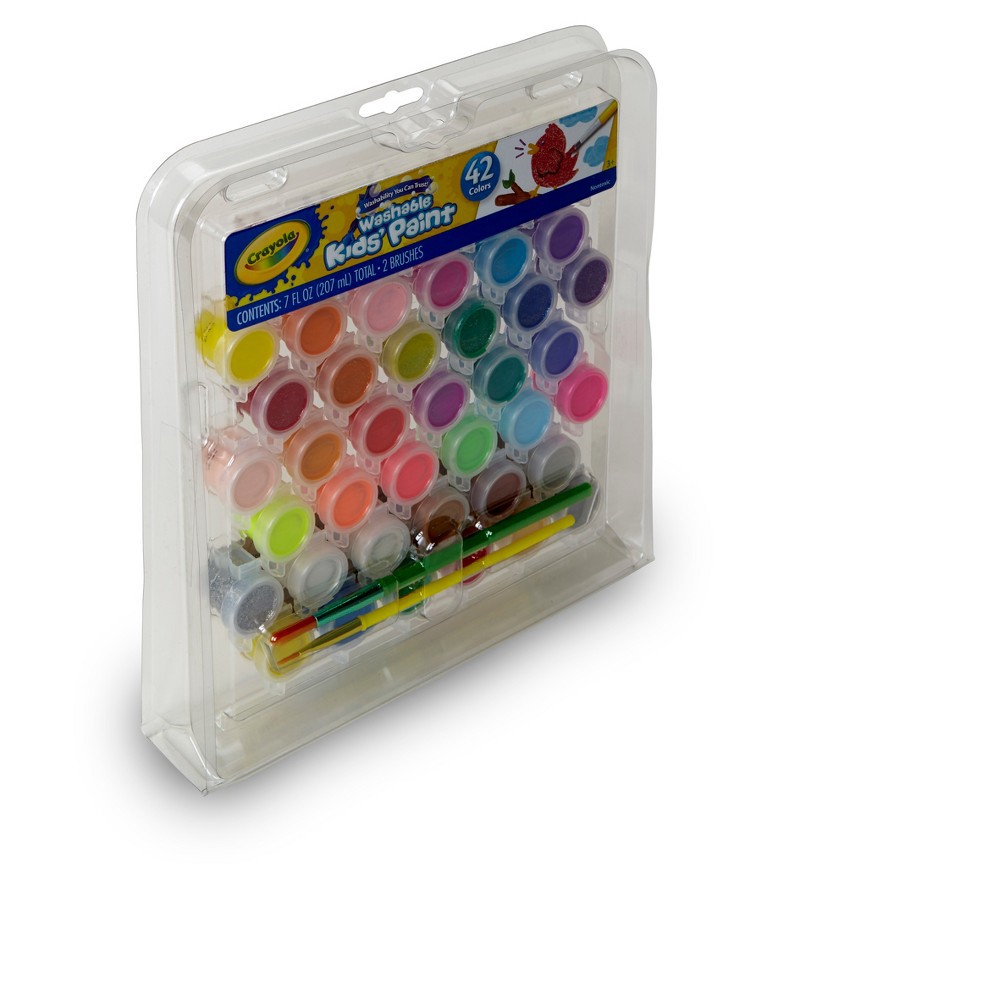 slide 2 of 6, Crayola 42ct Washable Paint Set for Kids, 42 ct