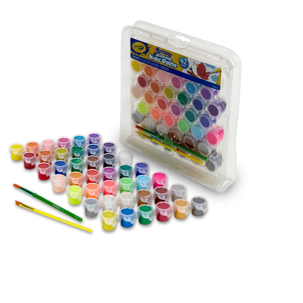 slide 4 of 6, Crayola 42ct Washable Paint Set for Kids, 42 ct