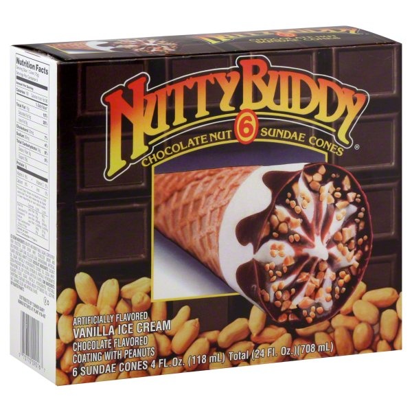 slide 1 of 1, Turner Nutty Buddy, 6 ct