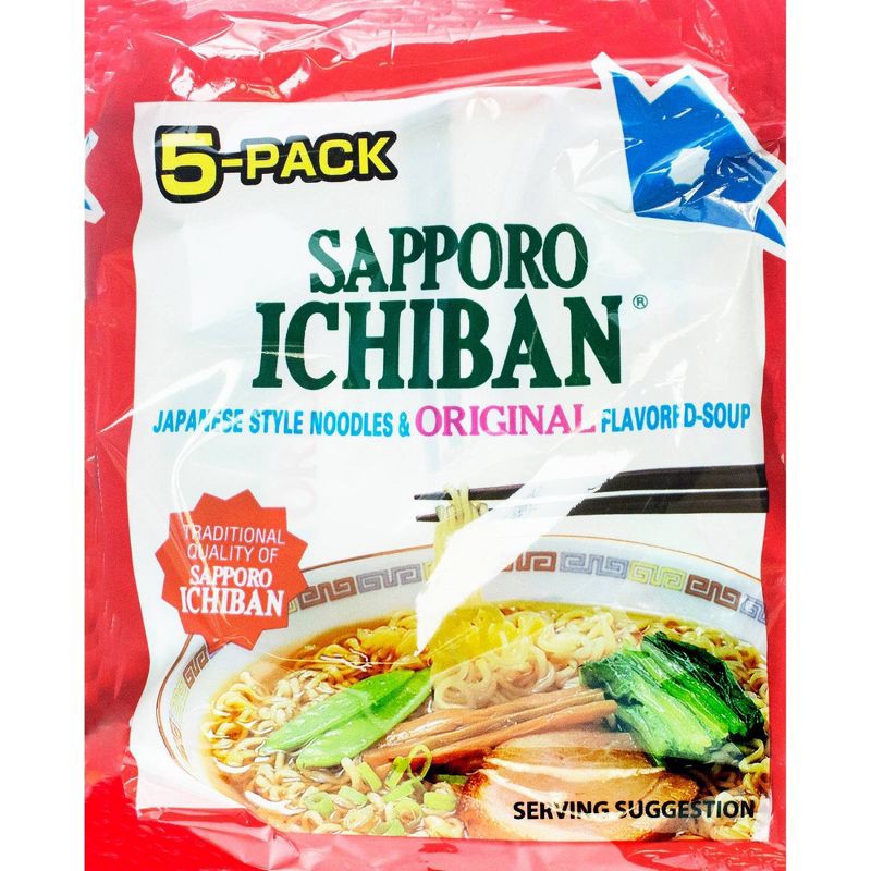 slide 4 of 4, Sapporo Ichiban Original Ramen Noodle Soup - 17.5oz/5ct, 5 ct; 17.5 oz
