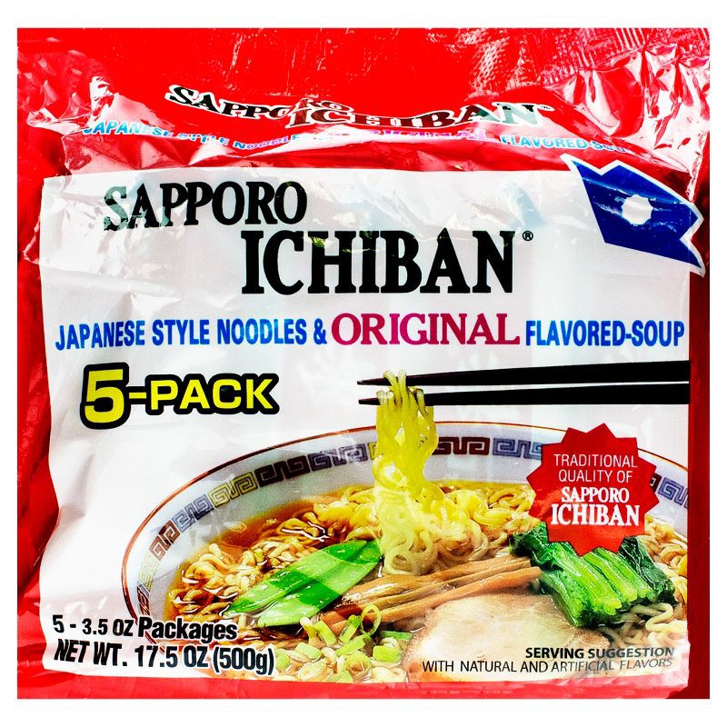 slide 1 of 4, Sapporo Ichiban Original Ramen Noodle Soup - 17.5oz/5ct, 5 ct; 17.5 oz