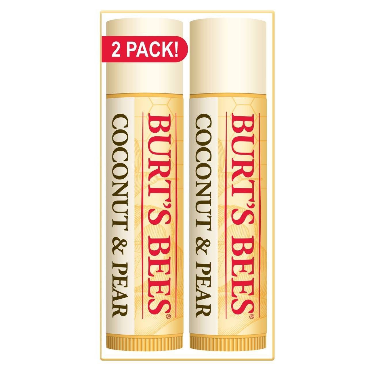 slide 1 of 5, Burt's Bees 100% Natural Moisturizing Lip Balm - Coconut & Pear - 0.30oz, 0.3 oz