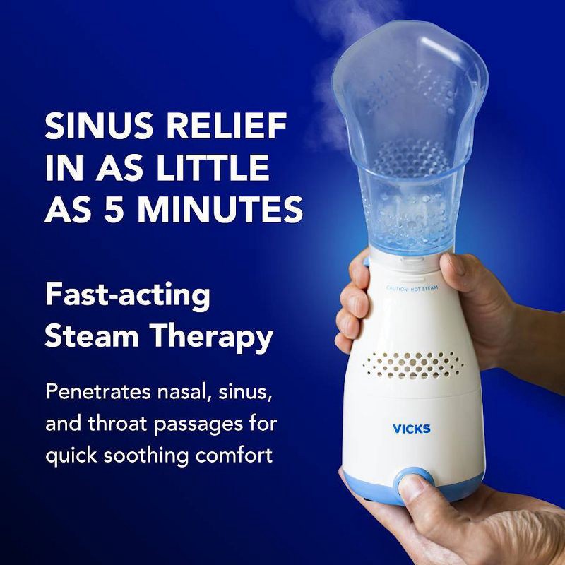 slide 5 of 9, Vicks Personal Steam Inhaler with Variable Steam Control & Soft Mask - 22.56oz, 22.56 oz