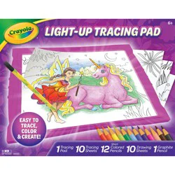 Crayola Light Up Tracing Pad Pink: Creative Drawing Kit for Kids, Includes Colored Pencils & Paper, Toys for Ages 6-8