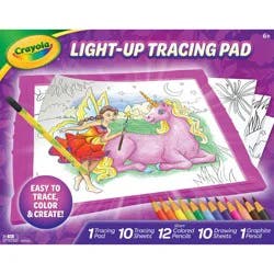 Crayola Light Up Tracing Pad Pink: Creative Drawing Kit for Kids, Includes Colored Pencils & Paper, Toys for Ages 6-8