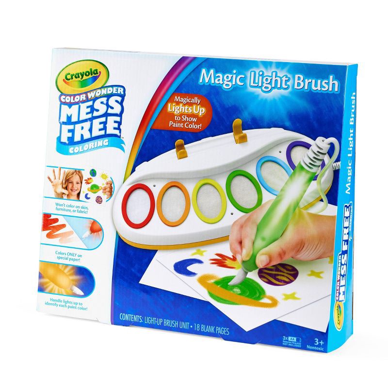 slide 2 of 7, Crayola Color Wonder Magic Light Brush and Drawing Pad: Kids Painting Kit, Non-Toxic, Creative Art Set, Requires 3 AA Batteries, 1 ct