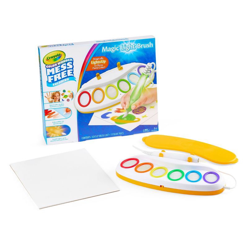 slide 3 of 7, Crayola Color Wonder Magic Light Brush and Drawing Pad: Kids Painting Kit, Non-Toxic, Creative Art Set, Requires 3 AA Batteries, 1 ct