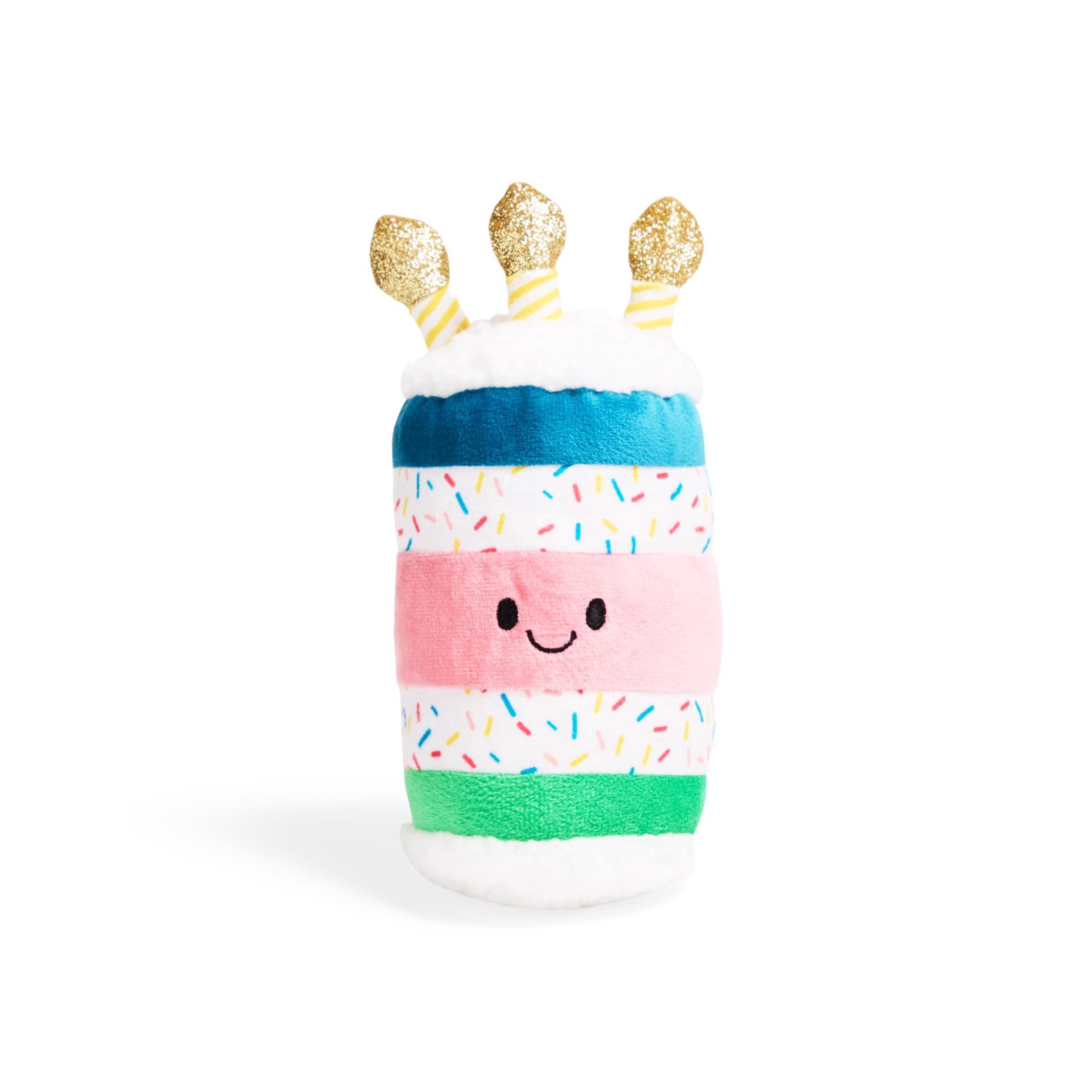 slide 1 of 1, YOULY Birthday Cake Plush Dog Toy, X-Small, 1 ct