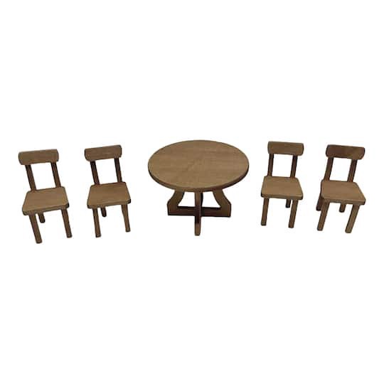 slide 1 of 3, Miniature Modern Dining Table Set By Make Market, 4 in x 4 in x 3 in