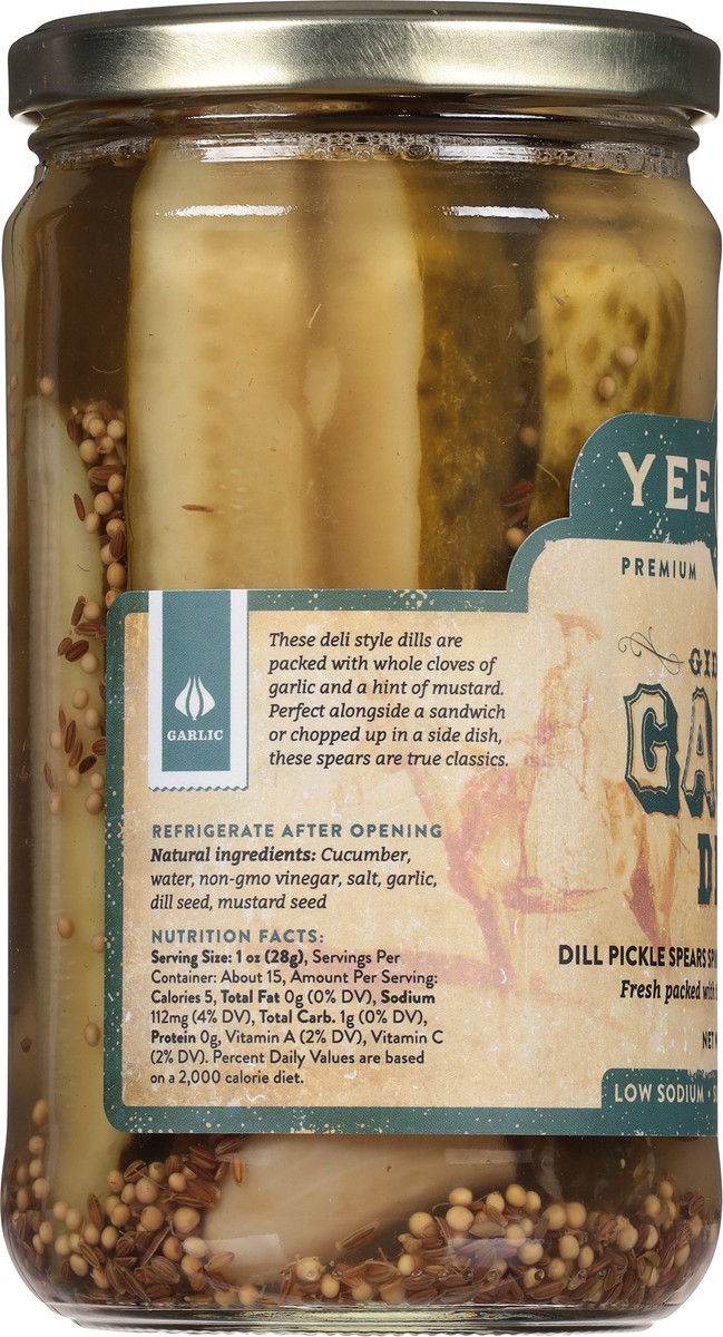 slide 11 of 12, Yee-Haw Pickle Co. Premium Giddy-Up Garlic Dills Pickles 24 oz, 24 oz