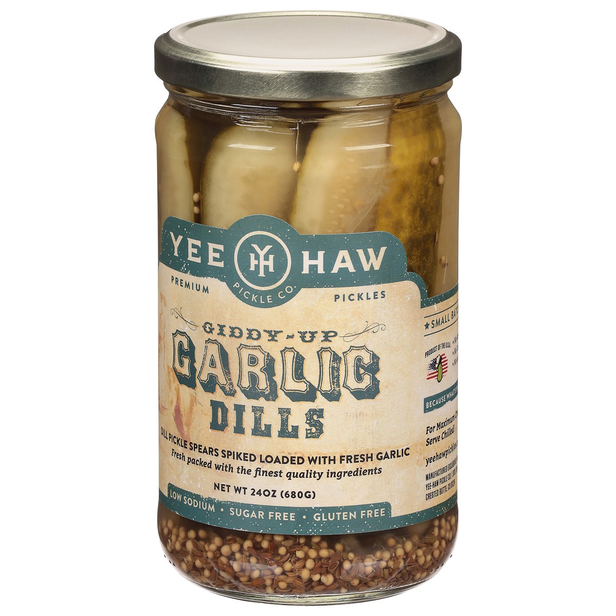 slide 5 of 12, Yee-Haw Pickle Co. Premium Giddy-Up Garlic Dills Pickles 24 oz, 24 oz