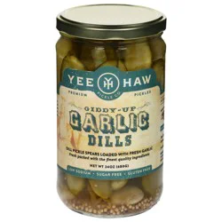 Yee-Haw Pickle Co. Premium Giddy-Up Garlic Dills Pickles 24 oz