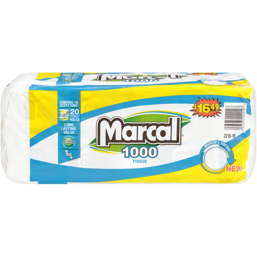 slide 1 of 1, Marcal Tt 20Pk Roll 1Ply, 1000 ct