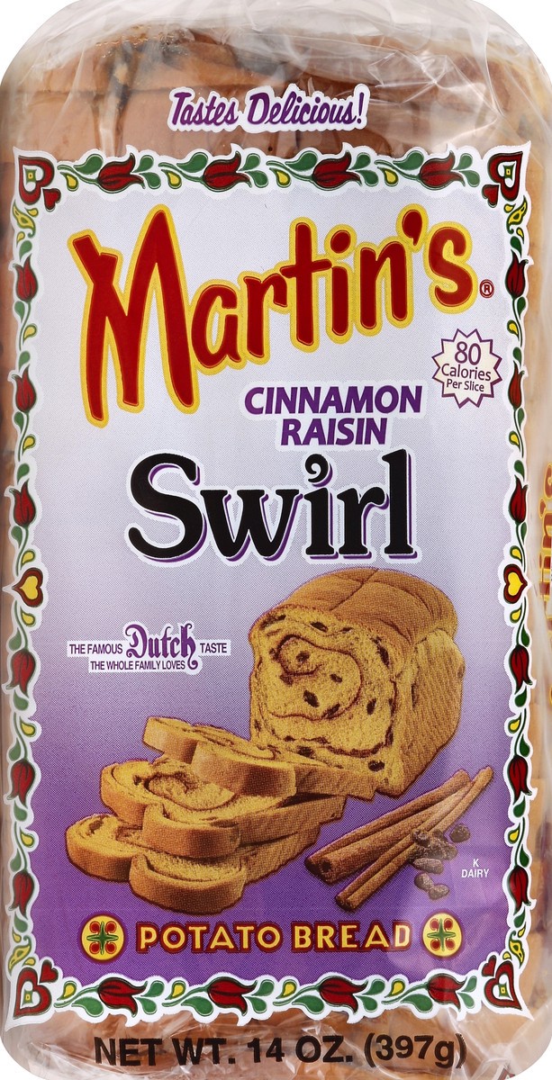 slide 2 of 5, Martin's Potato Bread, Cinnamon Raisin Swirl, 14 oz