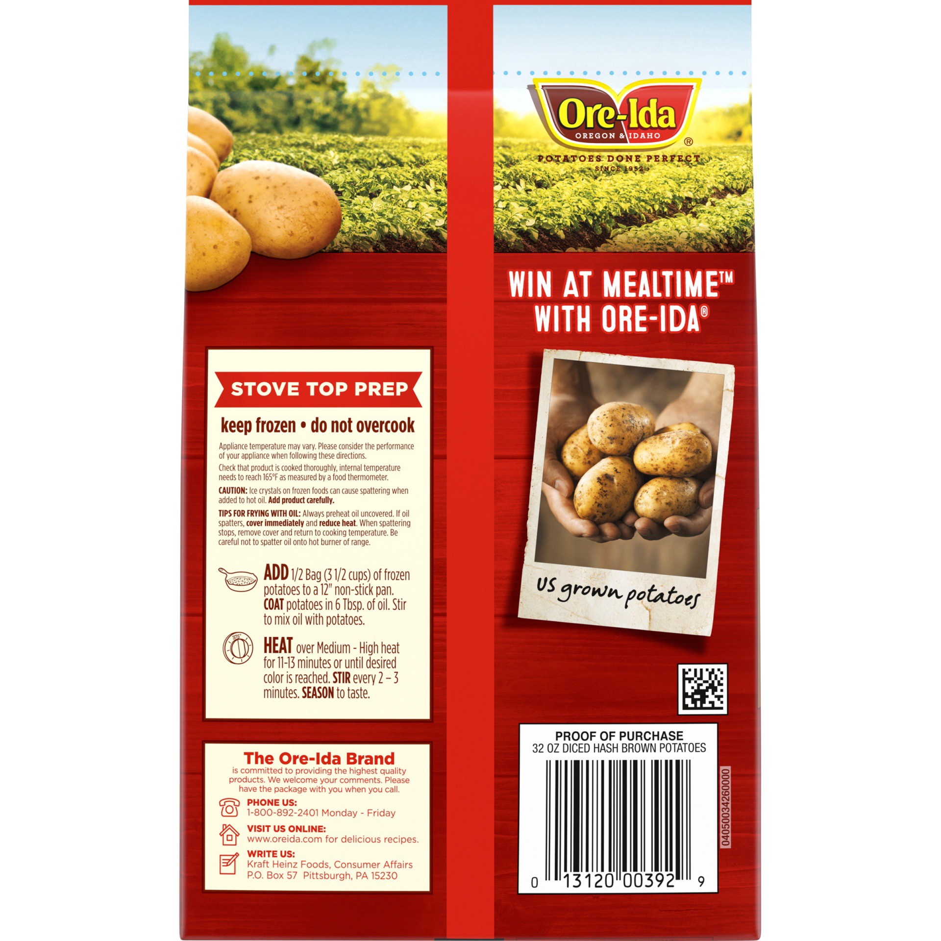 slide 8 of 10, Ore-Ida Diced Hash Brown Potatoes, 32 oz