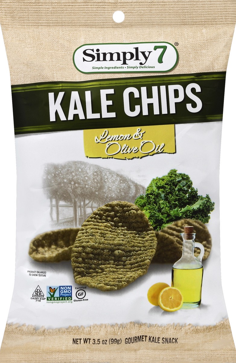 slide 3 of 3, Simply7 Kale Chips Lemon & Olive Oil, 3.5 oz