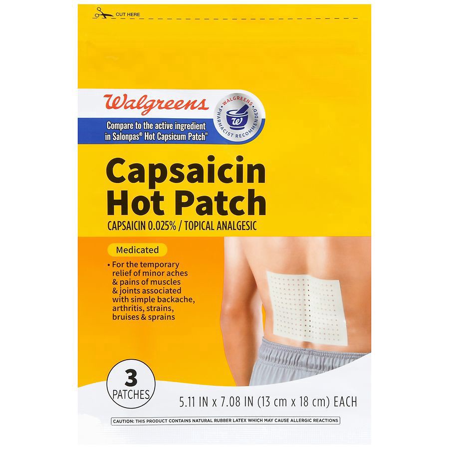 slide 1 of 5, Walgreens Capsaicin Hot Patch, 3 ct
