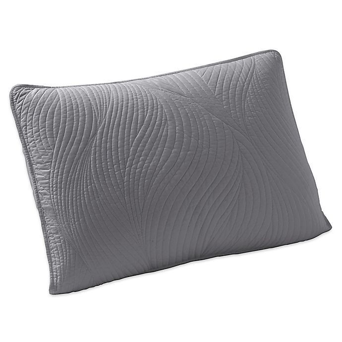 slide 1 of 1, Brielle Stream Standard Pillow Shams - Grey, 2 ct